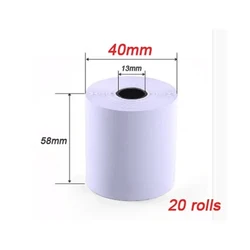 20 Rolls/Lot 58mm*40mm Thermal POS Printer Paper Thermal Receipt Paper for Mobile PDA Terminal POS Printer