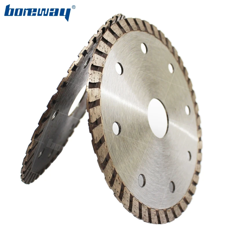 Boreway 1PC D115X2.2X7.0X22.23mm Diamond Hot Pressed Turbo Saw Blade Cutting Disc For Concrete Block Processing Diamond Wheel