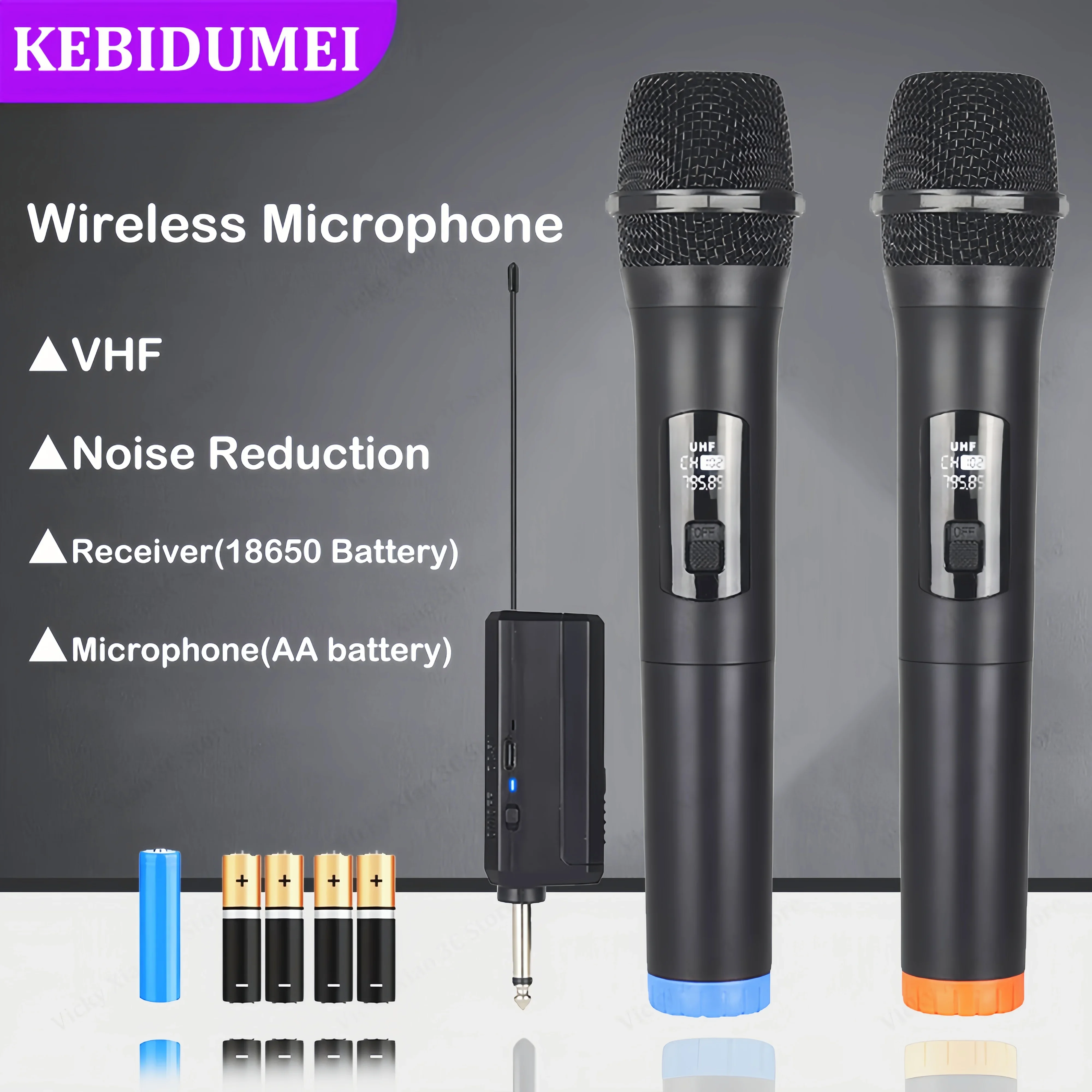 Handheld Microphones 2.4G Wireless Microphone Karaoke Microphone Dynamic Multi-Microphone Kits Mic for Live KTV Wedding Party