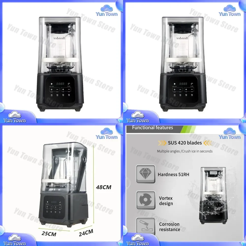 for Commercial Heavy Duty High Speed Sound Cover Rechargeable Mixer for Glass Bicycle Mixer Low Noise Commercial Mixer