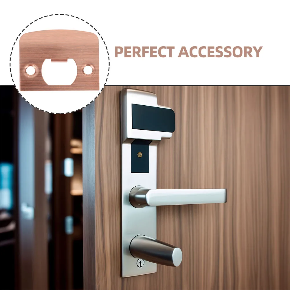 

2pcs Lock Tongue Guide D-Shaped Metal Strike Plate For Room Lock Wooden Door Deadbolt Accessories Hole Filler Front Door Cover