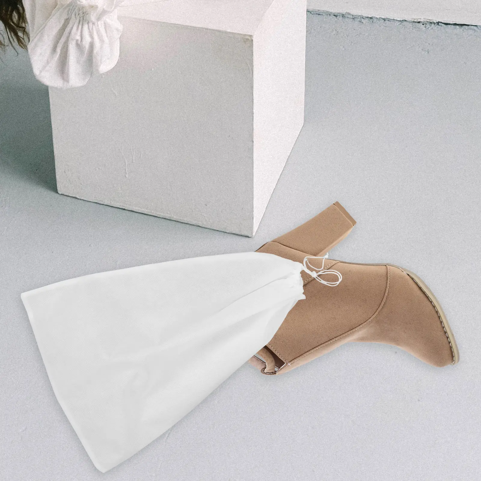 

6Pcs Boots Storage Bags Drawstring Travel Organizer Foldable Portable Shoe Dust Covers for Riding Snow Boots Knee High