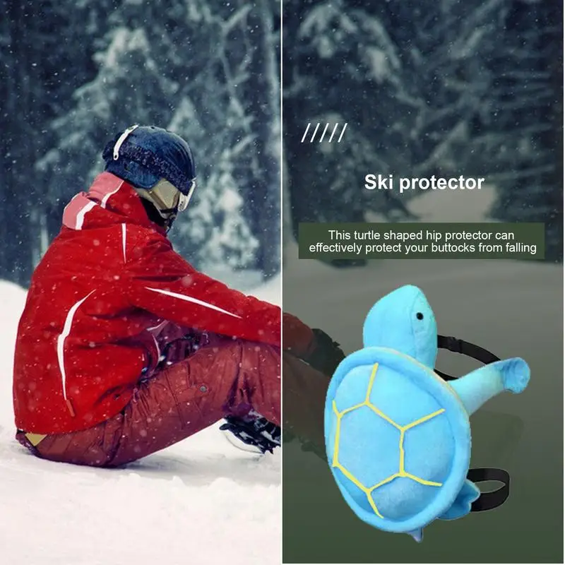 Joelheiras protetoras anti-queda para esqui, Cute Butt Pad para snowboard, Equipamento de proteção, Proteção para o quadril da tartaruga, Esqui