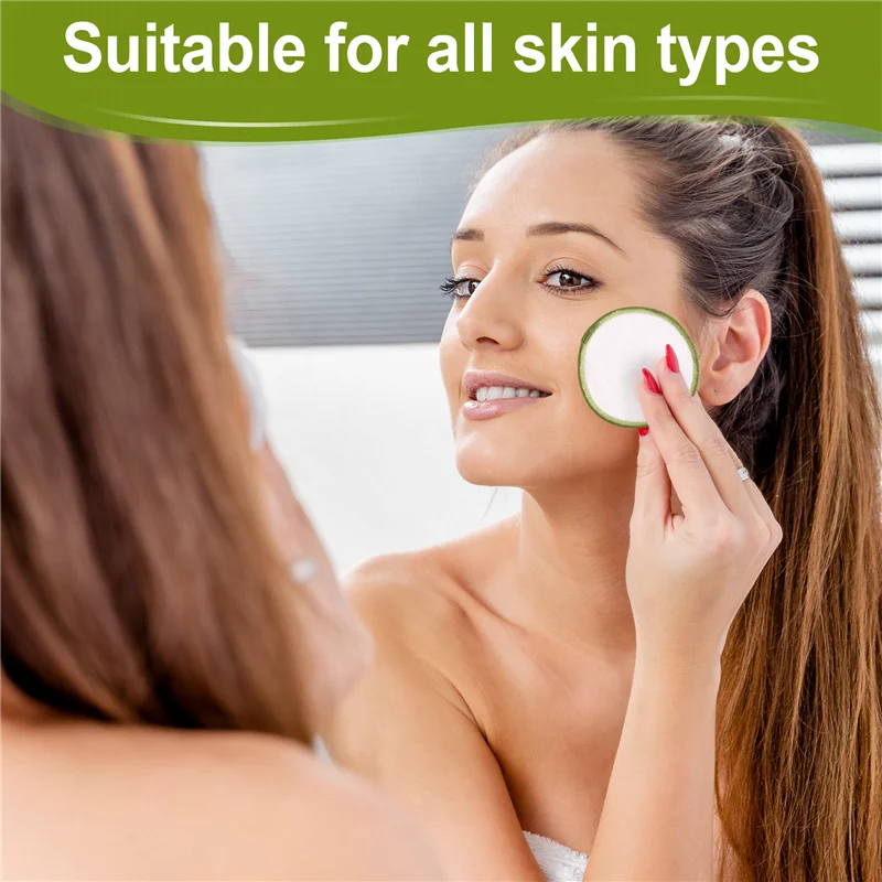 

EMECE-Reusable Bamboo Makeup Remover Pads - Ultra-Soft, Eco-Friendly, Gift Set With Vegan Bamboo Barrel