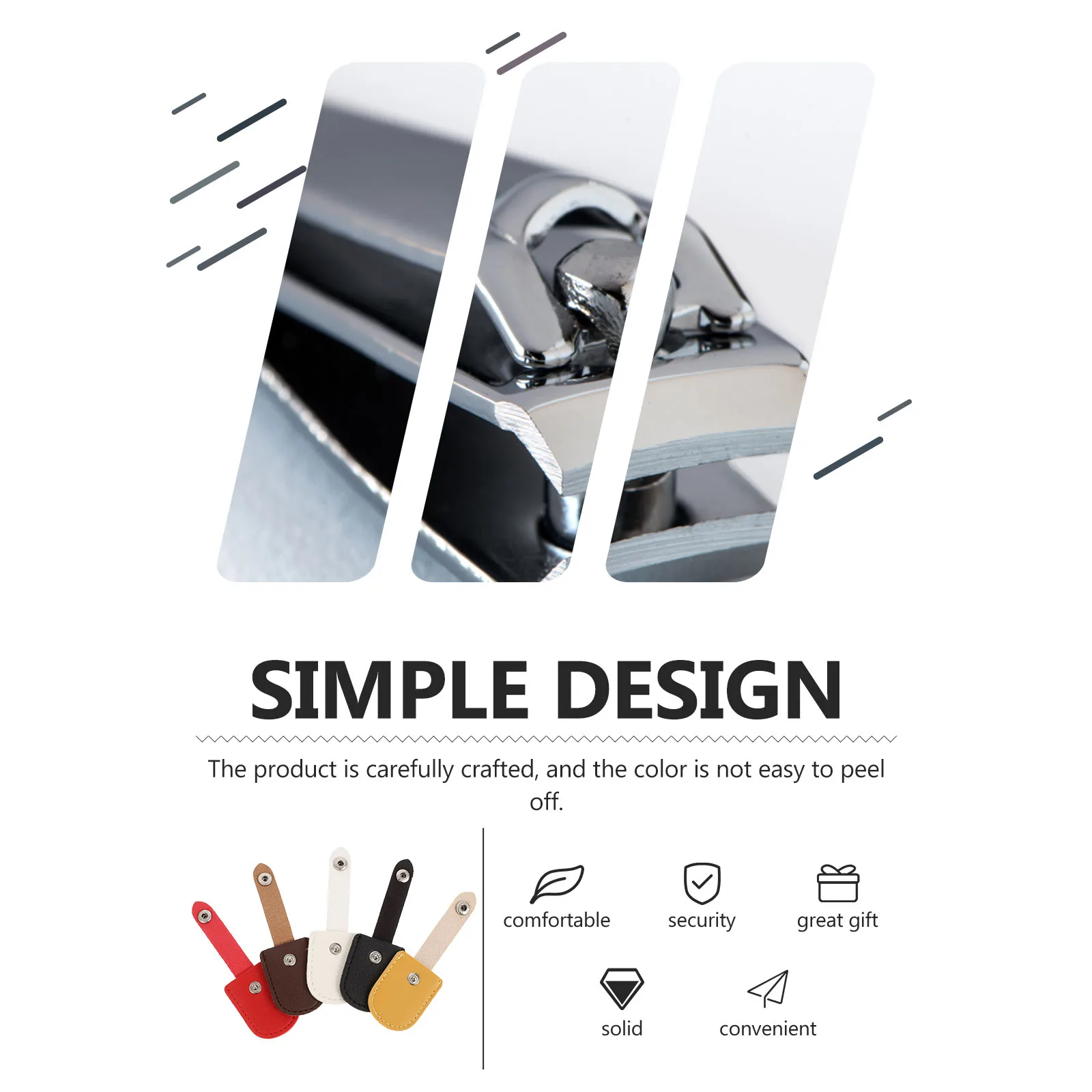 

5pcs Nail Clippers Cover Pu Cuticle Nipper Protective Case Durable Manicure Tool Accessory For Nail Salon Supply