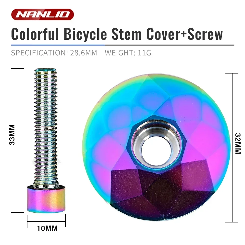 Nanlio 1-1/8" Portable Bicycle headset cover Gasoline Bicycle Cap Bar Headphone Top Cover with Screws for 28.6mm Fork Head Tube image 5