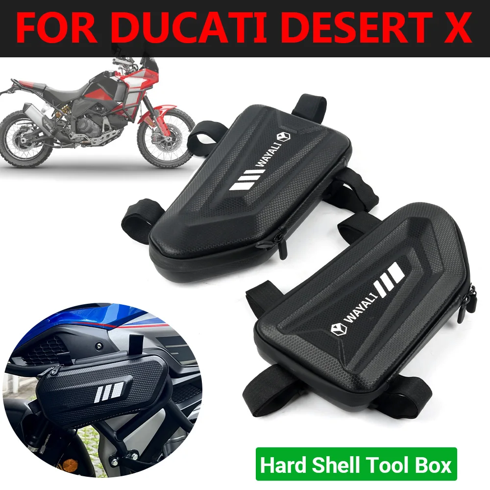 

For Ducati Desert X DesertX 2022 2023 Motorcycle Accessories Side Bag Fairing Tool Storage Bags Triangle Bags Bumper Bags Parts