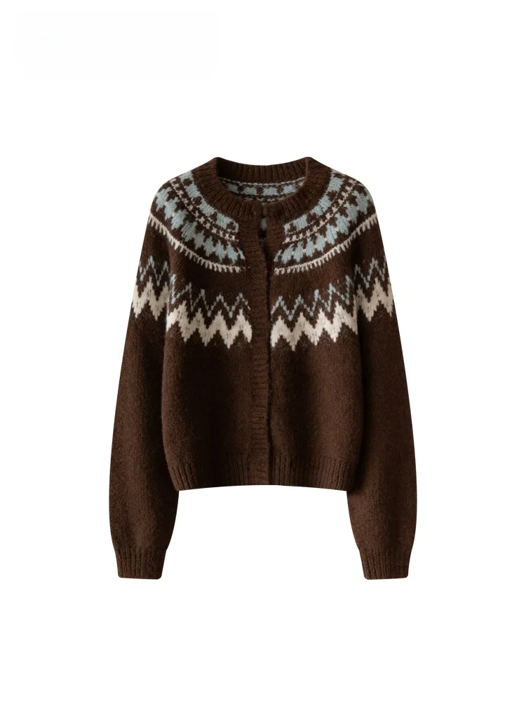 

Cara CLUB plus Size Knitwear Long Sve Women's Faion Autumn Winter Vintage Anti-Aging Top Trendy plus Size Casual Sle