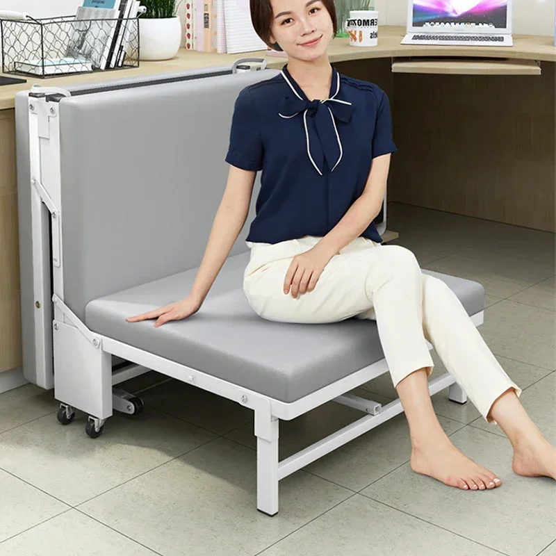 Household 220v Folding Bed, Office Lunch Bed Household Single Simple March Bed, Noon Sleep God Tool, Convenient Bed