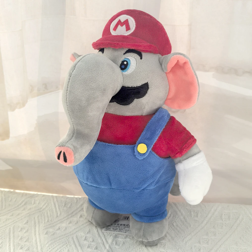 Super Mario Bros. Wonder Elephant Mario 11inch Plush Toy, Switch Game Fury Bowser 3D World Odyssey Character Stuffed Animal Doll