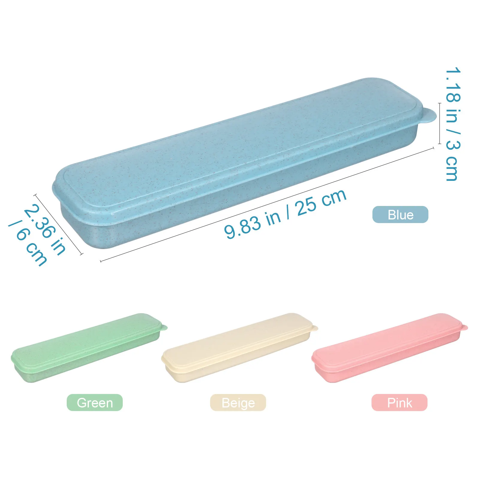 4Pcs Portable Flatware Box Travel Tableware Storage Case Premium PP Material Compact Lightweight Dustproof Waterproof for Spoon