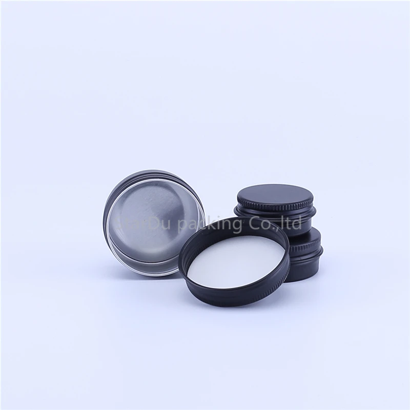 20 pçs/lote 10g 20g 30g 50g 60g 80g 100g 150g Frasco de alumínio preto fosco Garrafa de loção cosmética 4oz Recipiente de creme vazio Latas Frascos