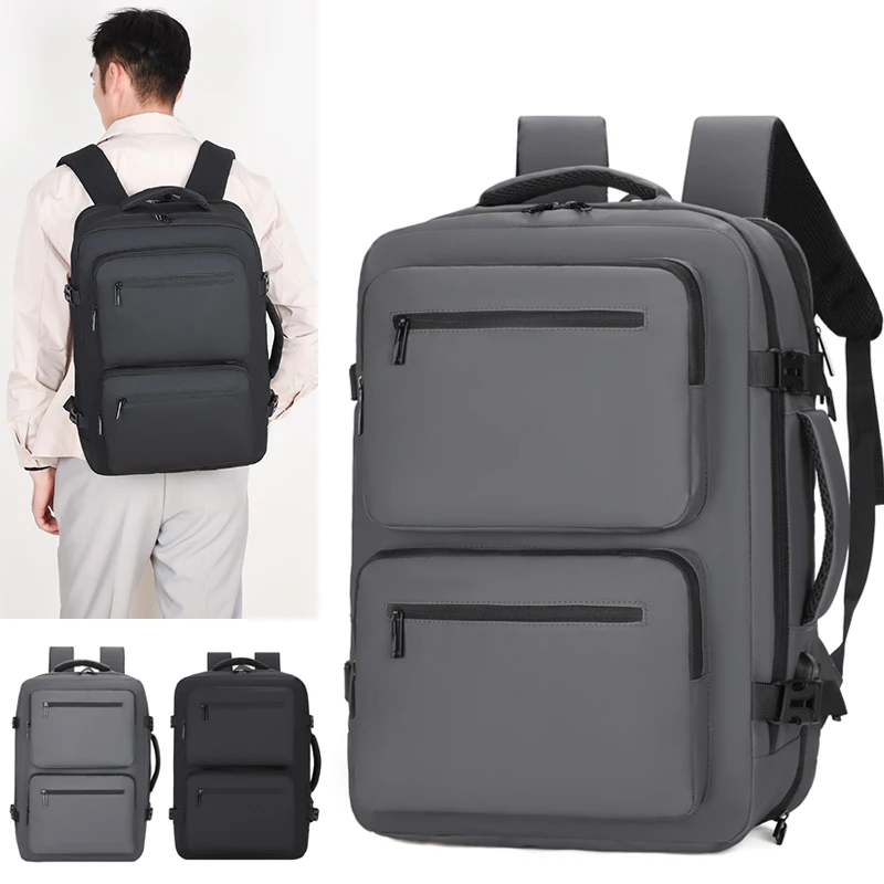 

Новая мужская деловая сумка-рюкзак большой вместимости из искусственной кожи для ноутбука, для путешествий и повседневного использования