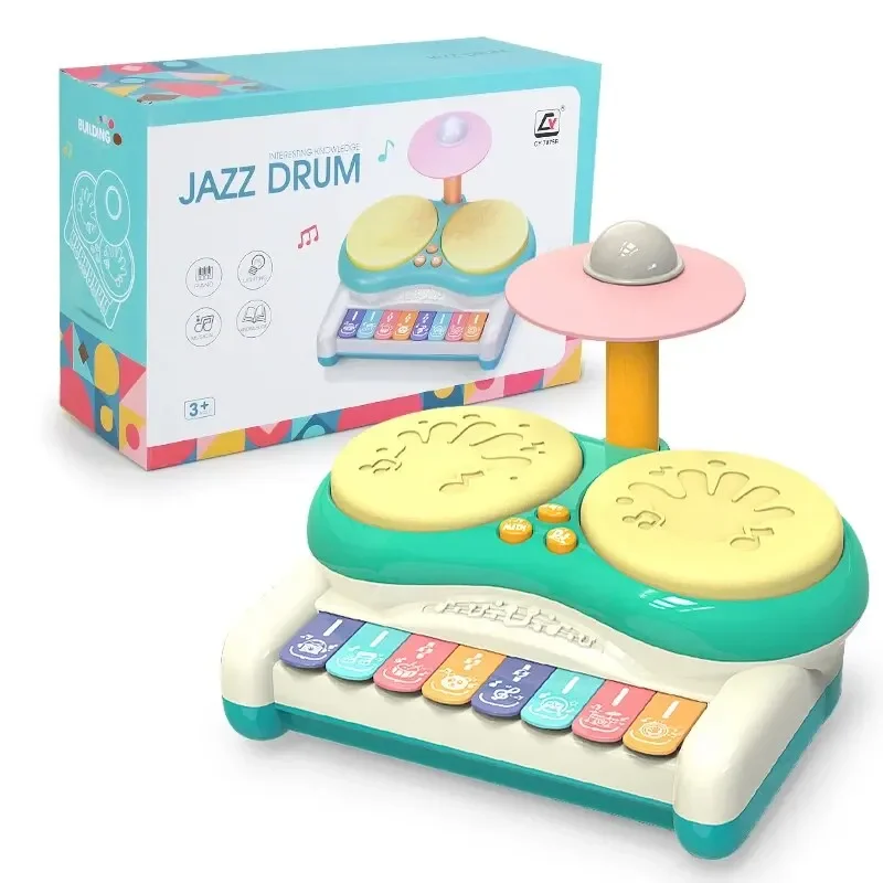 Kinderdrumstel Multifunctioneel Druminstrument Speelset Jazz Hand Keyboard Piano Drums Baby Educatief Muziek Cadeau Speelgoed