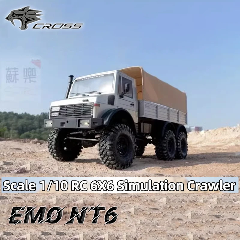 

Crossrc Emo Nt6 RTR Rc 6wd 6x6 1/10 Simulation Unimog Electric Remote Control Model Car Off-road Crawler Adult Boys' Gift Box