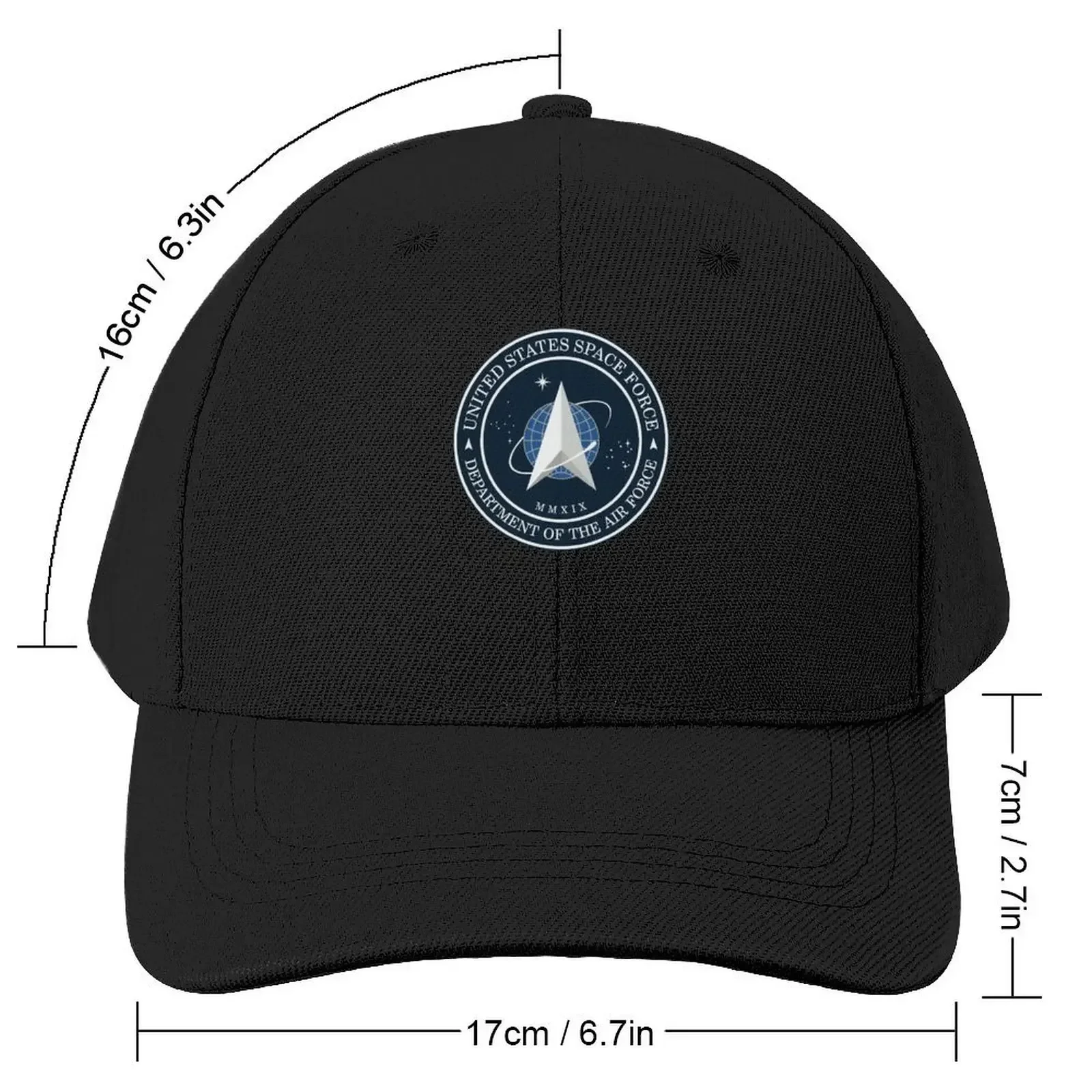 Gorra de béisbol clásica con logo de la Fuerza Espacial | -F- |   Sombreros de marca de lujo hombre mujer