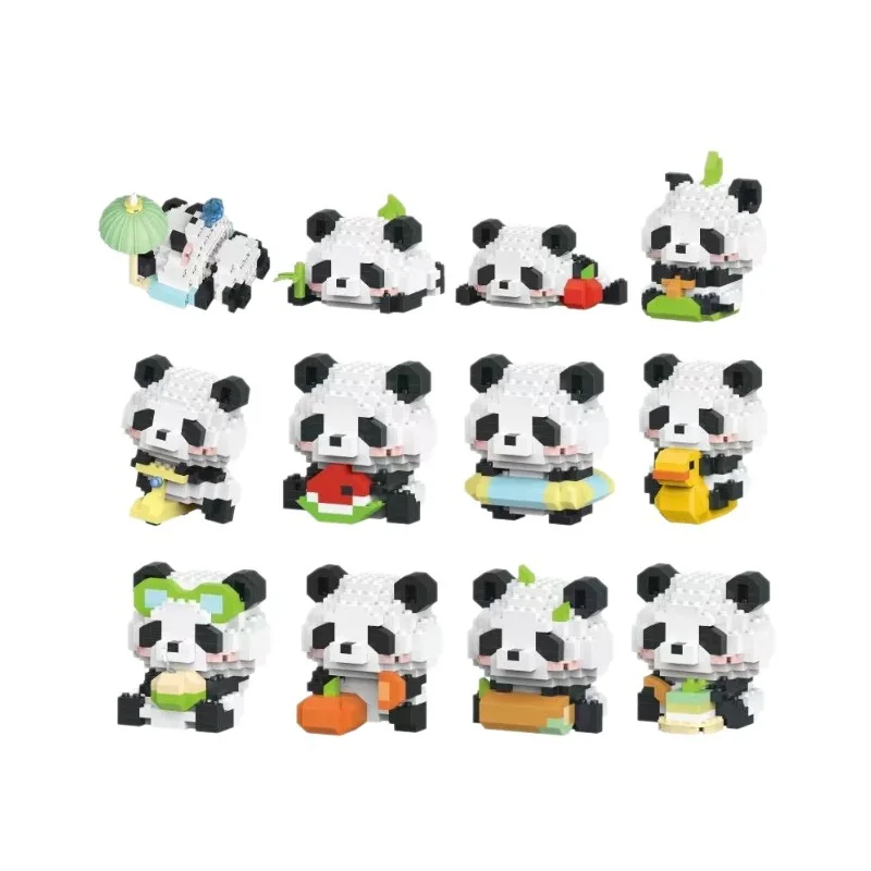 

Kawaii Panda серии микро частицы строительный блок креативные милые животные DIY собранные модели кирпичи игрушки для детей подарки на день рождения