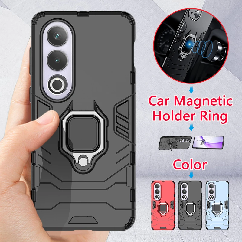 For OnePlus Ace 3V 5G Case Metal Ring Holder Car Magnetic Phone Case For OnePlus Ace3V 3 V 3 Shockproof Armor Protect Back Cover