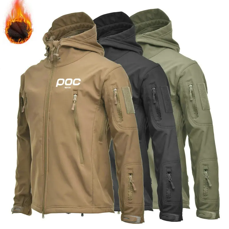 MOTO POC Waterproof Thermal Cycling Jacket Windbreaker Ski Coat Hiking Rain Camping Fishing Tactical Clothing Men&Women S-3XL