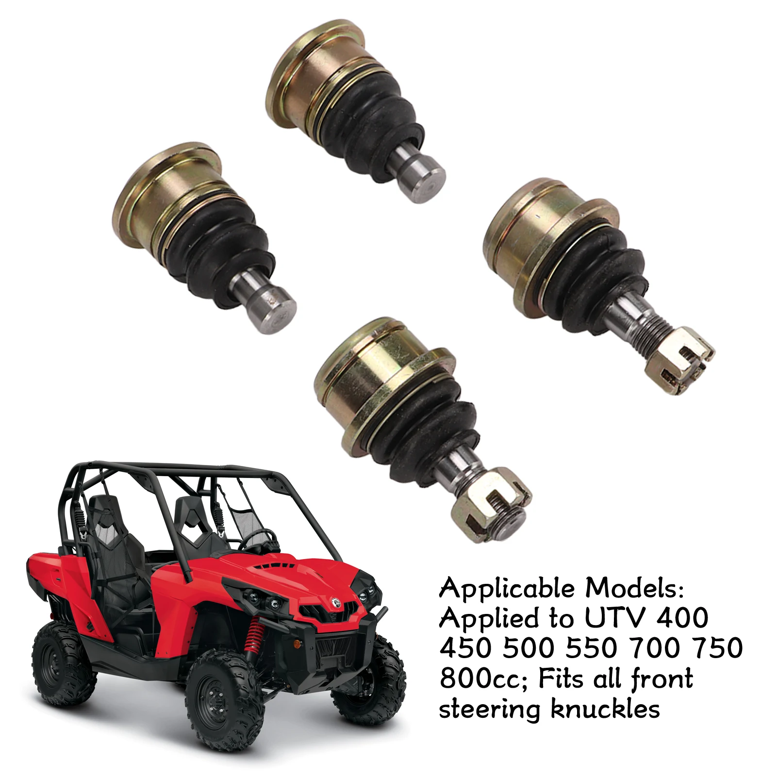 

Ball Joint Kit Upper Lower Tie Rod End Set for ATV UTV 400 450 500 550 700 750 800cc Ball Joint Kit Upper Lower Ball Joints