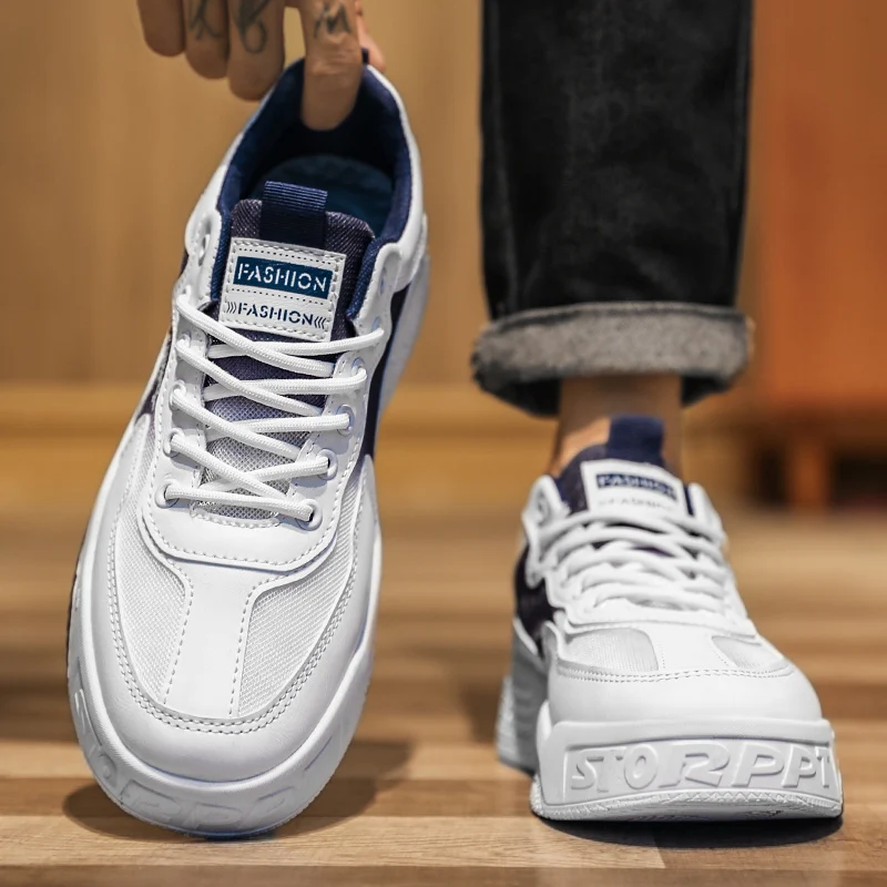 

Модные мужские повседневные кроссовки с сеткой, дышащая легкая вулканизированная обувь на шнуровке, мужская обувь, уличная спортивная обувь Tenis Masculino