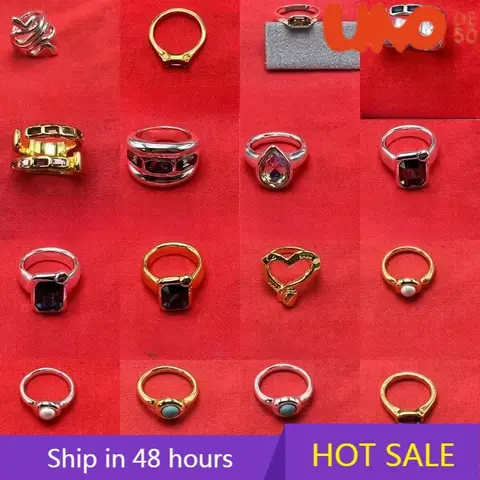 2025  New European and American Hot Selling Fashion High Quality Gem Ring Women's Romantic Jewelry Gift Bag