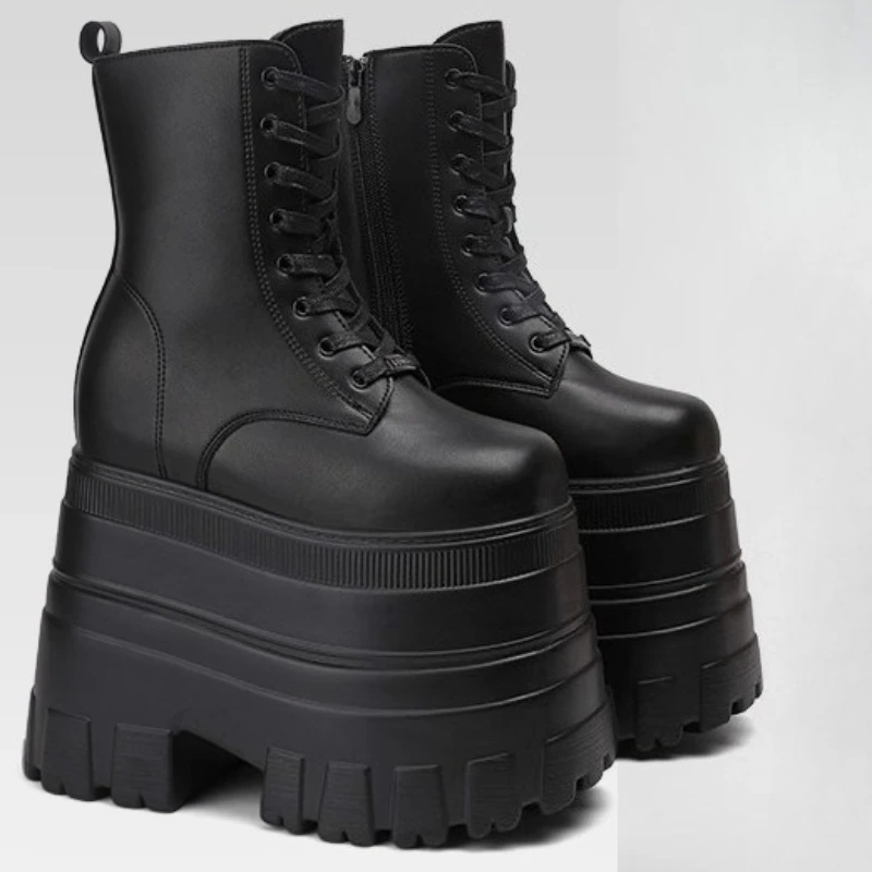 British Height Increasing Shoes Women's 20cm Elevator Shoes Comfortable Height Increasing Insole Thick Soled Giant Casual Shoes