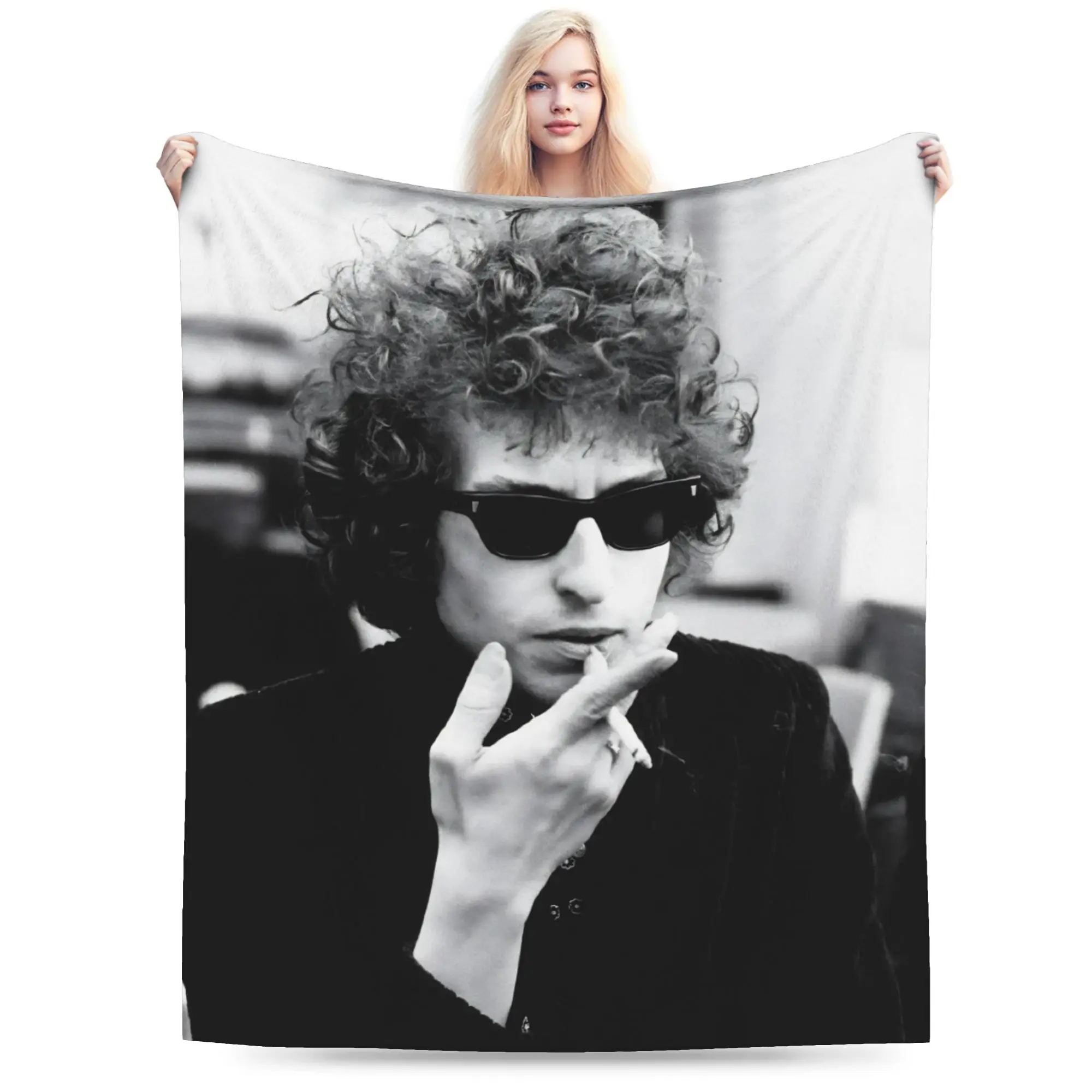 Bob Dylan Singer Blanket Multiple Sizes Super Soft Cozy  Throw Blankets for Sofa Couch and Bed