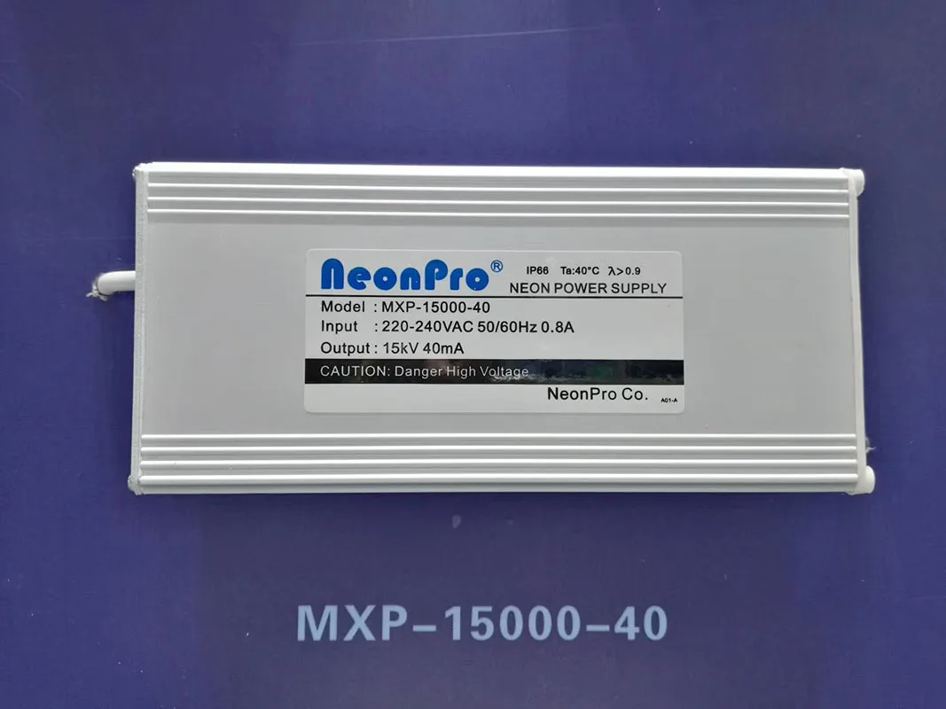 High Brightness Neon Sign Transformer Power Supply Neon Light Rectifier Ballast Output 15kVAC 40mA 192W Input 220V 50/60Hz