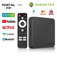 Android14 Smart TV BOX T1S Support Youtube Netflix BT5.0 Allwinner H313 Voice Assistant Wifi6 8/16GB Multi Language Set Top Box