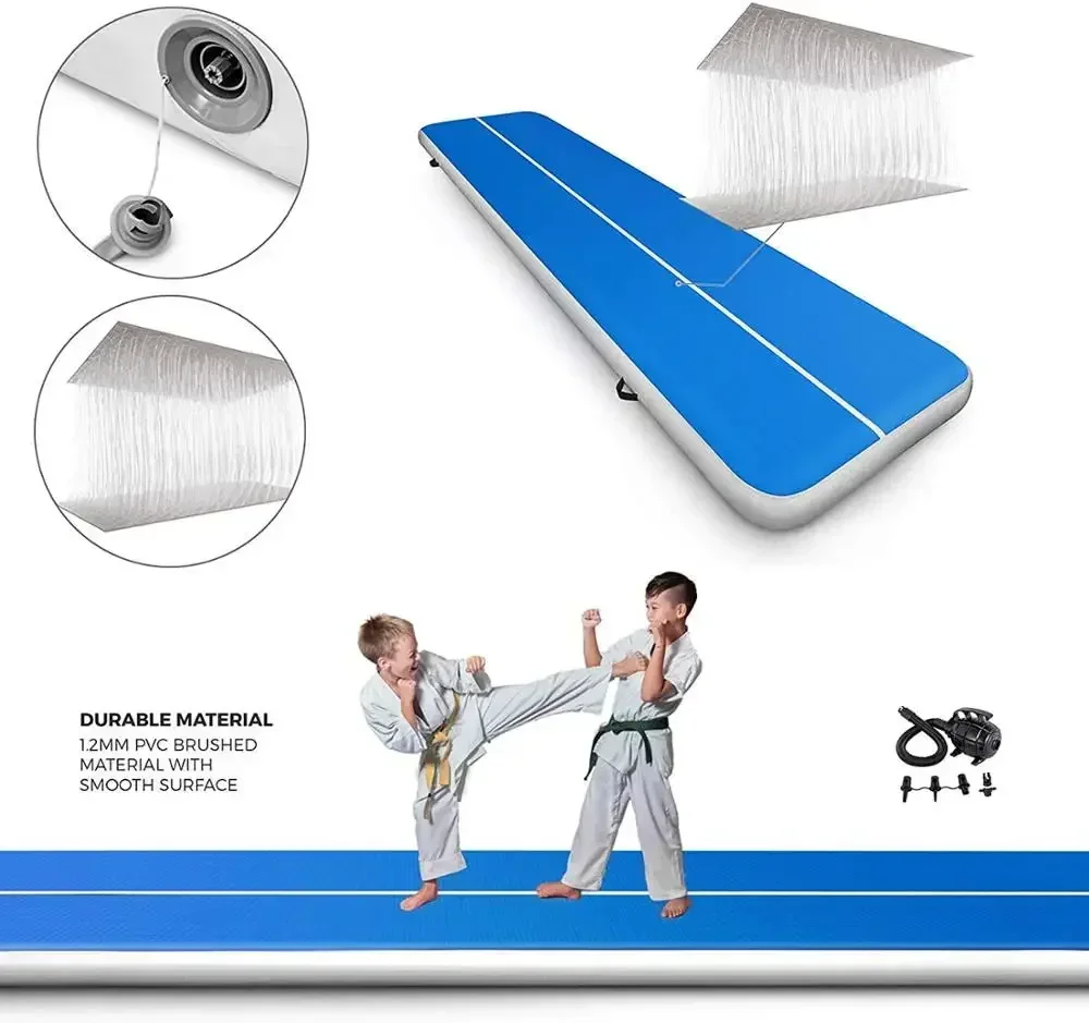 12m 14m 16m Air Track Gonfiabile Tappetino da ginnastica 20cm Formazione Artistica Fitness Principiante Pavimento Air Track Mat Trampolino Tappetini