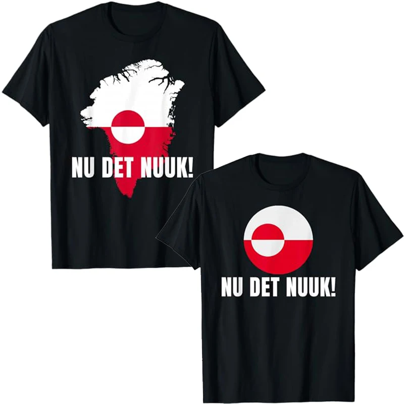Nu Det Nuuk! Now's Enough! Greenland Flag Funny Saying Tee T-Shirt Y2k Sarcastic Joke Greenlandic Flag Graphic Apparel Novelty