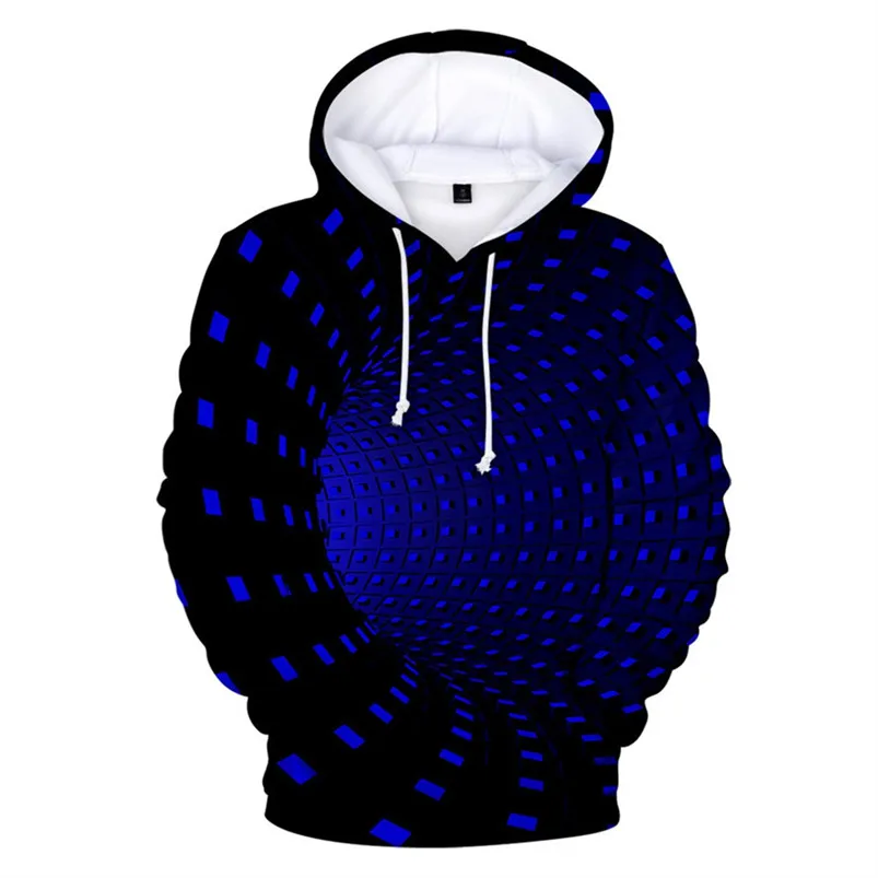 Neon Light hip hop dizzy arts 3D sweatshirt women/men pullovers hoodies Outerwear loose tops psychedelic vortex boys clothes top