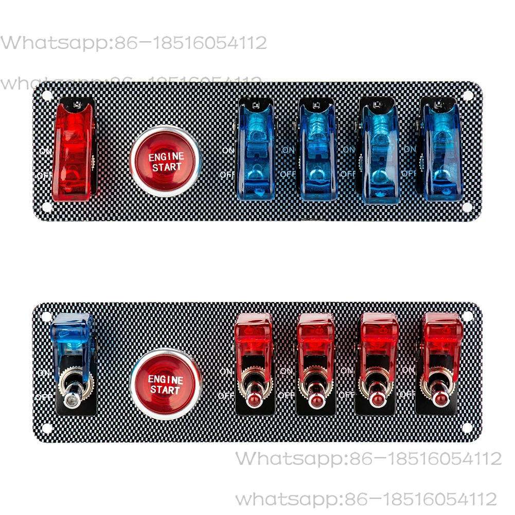 

Special switch panel for racing car modification 12v 20A rocker on start button