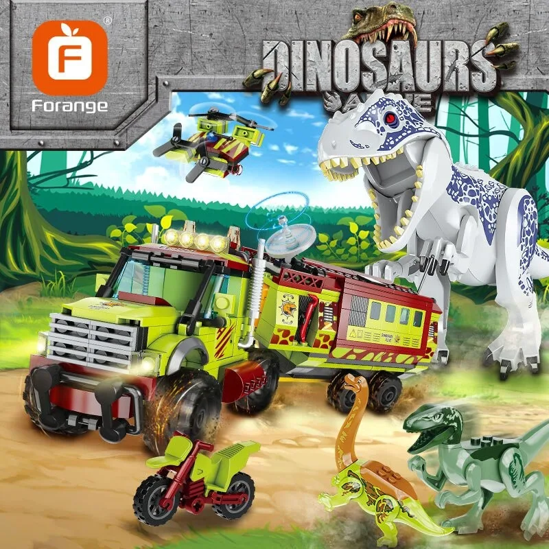 Technische ideeën Expert Jurassic Dinosaur Animal Park World 2-bouwstenen Dinosaur Bricks Speelgoed voor kinderen Kinderen Vakantiecadeau