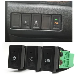 1Pc Car LED Light Front Fog Lamp Power Supply On Off Switch Latching Button For Suzuki SX4 Swift Grand Vitara 2006 - 2012
