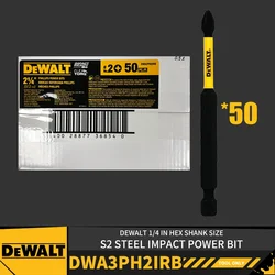 DeWalt Fillipsスロットインパクトパワービット、dwa2sl8irb、dwai2ph2irb、dwa3ph2irb、57mm、89mm、50 pcs