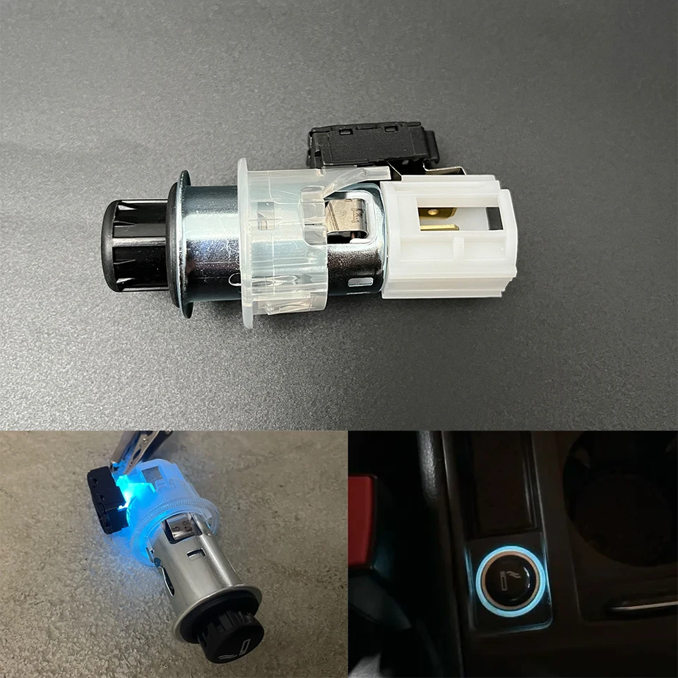 mk7 golf cigarette lighter Car Cigarette Lighter Socket LED Blue Light For VW Golf 7 Golf 7.5 MK7 MK7.5  Cigar Lighters Assembly Accessories