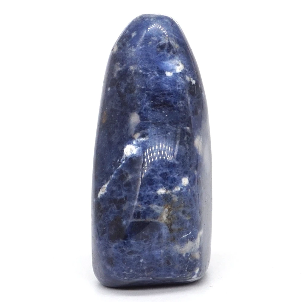 247g Natural Gemstone Blue Sodalite Palm Stone Crystal Reiki Healing Rock Specimen Materials Home Room Decoration Ornament