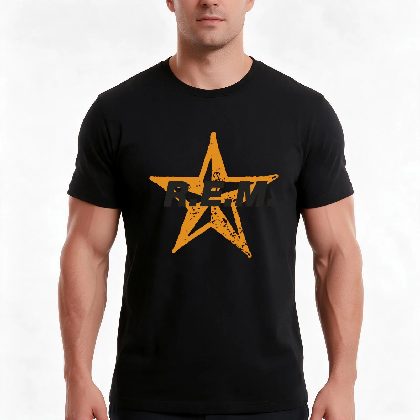 R.E.M.Band 5 T-Shirt Summer Casual Cotton Tee Oversized Streetwear Tops Vintage Graphic Print Loose Fit Short Sleeve