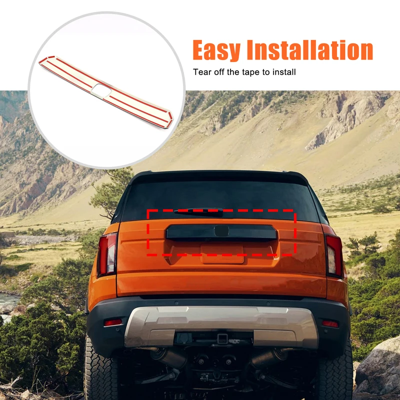 

1piece set ABS carbon fiber For Honda Passport 2026 car tailgate trim sticker car exterior protection accessories