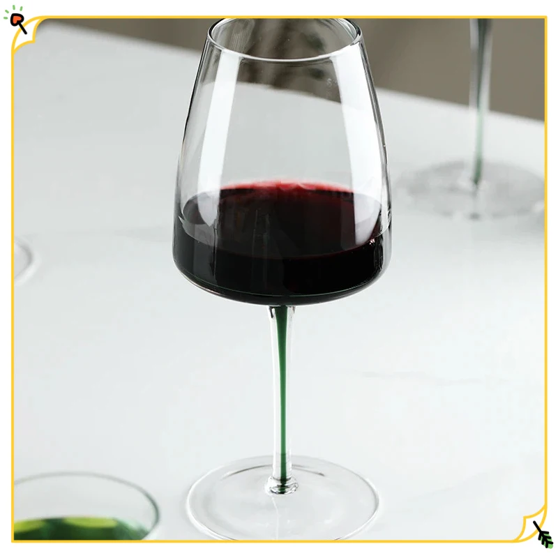 Hand Blown Green Crystal Wine Glasses Green Base Stemmed Champagne Flutes 340Ml 270Ml Wine Set For Home Party Wedding Bar Dining - view 6