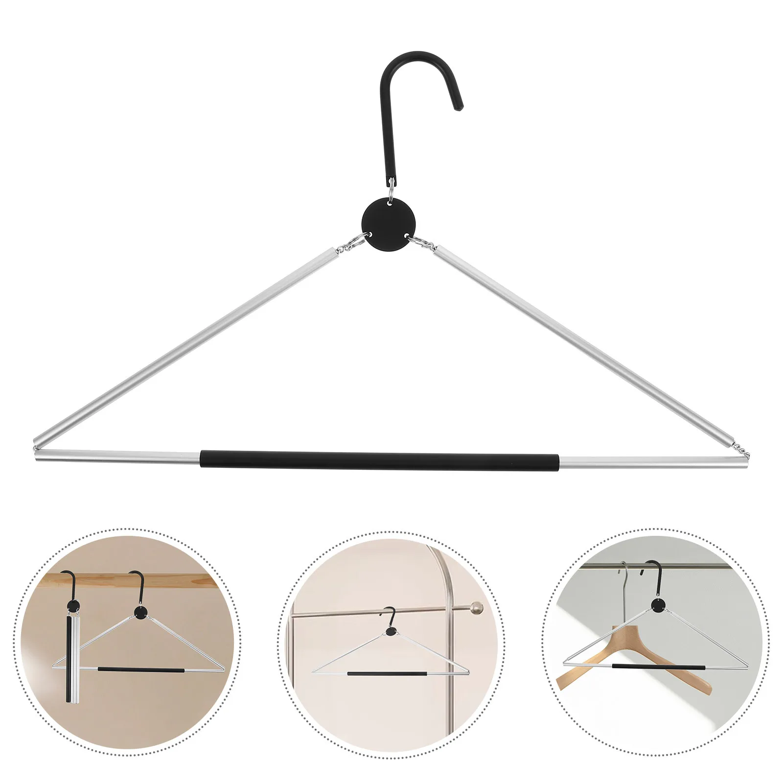 

Folding Travel Clothes Hanger Portable Lightweight Foldable Hanger Space Saving Clothes Hangers Multifunctional Closet