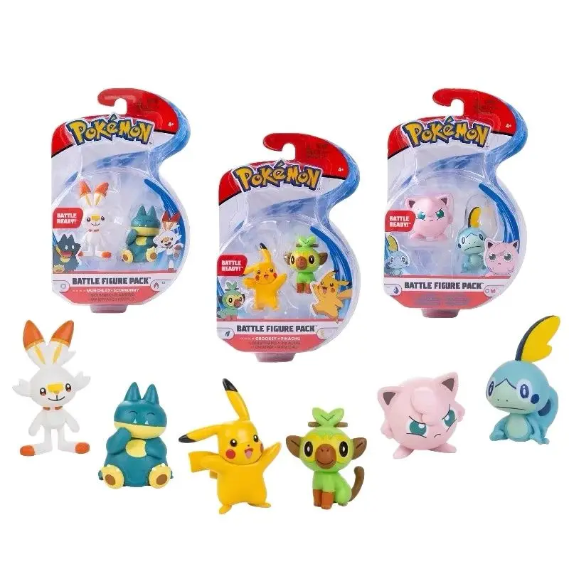 Figuras de acción de Pokémon Pikachu con licencia oficial, muñecos de peluche, figuras coleccionables, regalos para niños y adultos