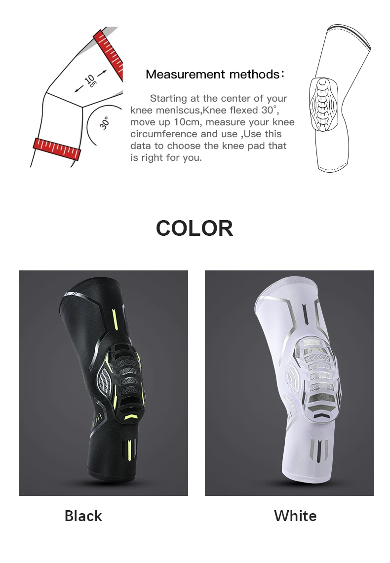 1Pc Knie Brace Kompression Knie Unterstützung Stoßfest Knie Pads Knie Hülse für Laufen Arthritis Joint Pain Relief Männer Frauen – Detail 7