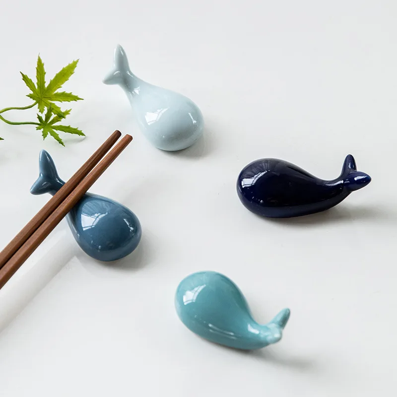 Cute Cartoon Ceramic Chopstick Holder, Kitchen Tableware Holder, Chinese Style, Home, Hotel, Dining Table Decoration