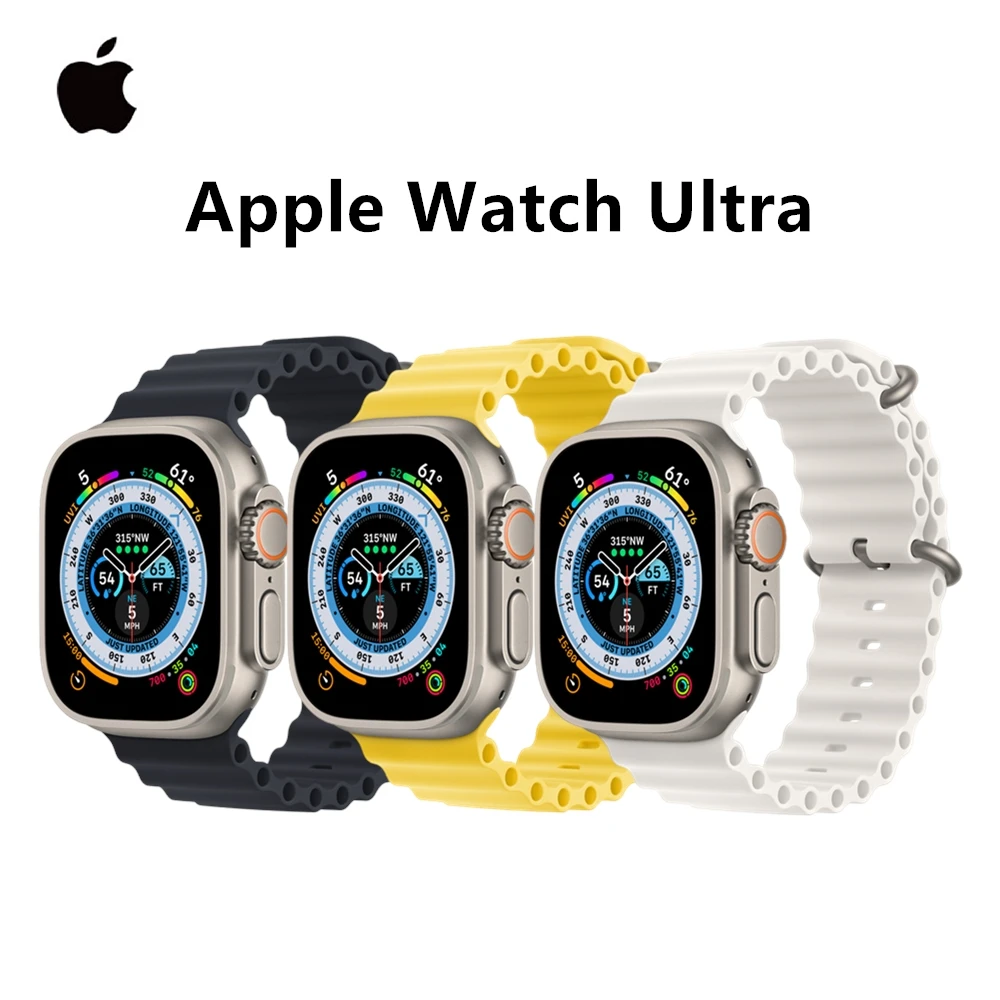 2022 NEW Apple Watch Ultra 49MM Smart Watch Titanium Case with Ocean Band Blood Oxygen 100m Water Resistant