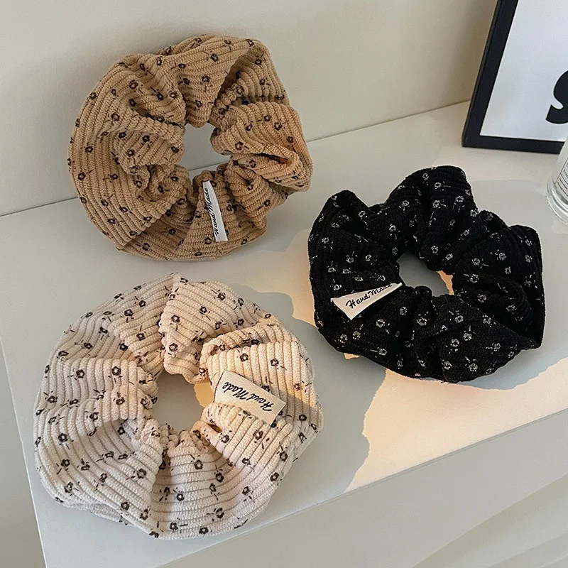 

Зима 2021, корейская ретро вельветовая резинка для волос для женщин и девочек, эластичная резинка для волос, аксессуары, галстук, кольцо для волос, веревка, головной убор, головной убор