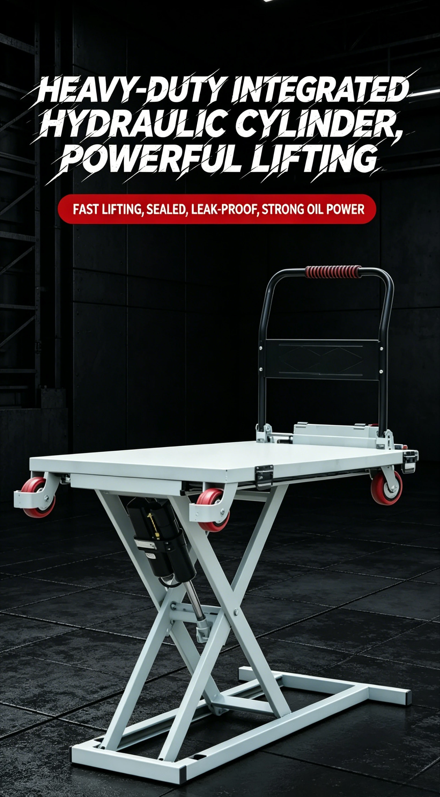 Lift Cargo Handling Artifact Portable Trolley Scissor Type  Small Lift Flatbed Electric Hydraulic
