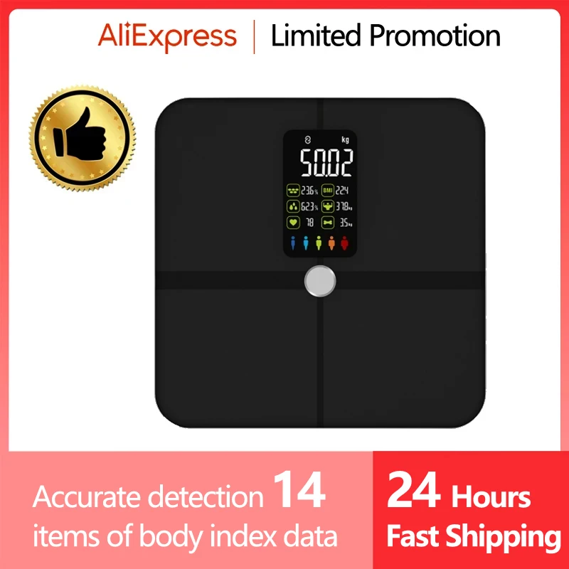 Smart Body Scales Weight Body Fat Scale Fitness Smart Scale BMI Body Composition Analyzer Wireless Digital Bathroom Weight Scale